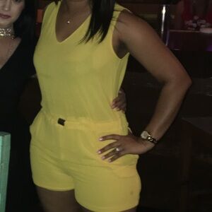 Zara Yellow Sleeveless Romper